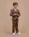 Costume marron enfant - Costume de cérémonie enfant - Ajax Marron 19 - Camilliano