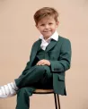 Costume Vert enfant - Costume de cérémonie enfant - Ajax Green 713 - Camilliano