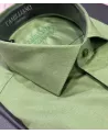CHEMISE VERTE COL VILLE 6105