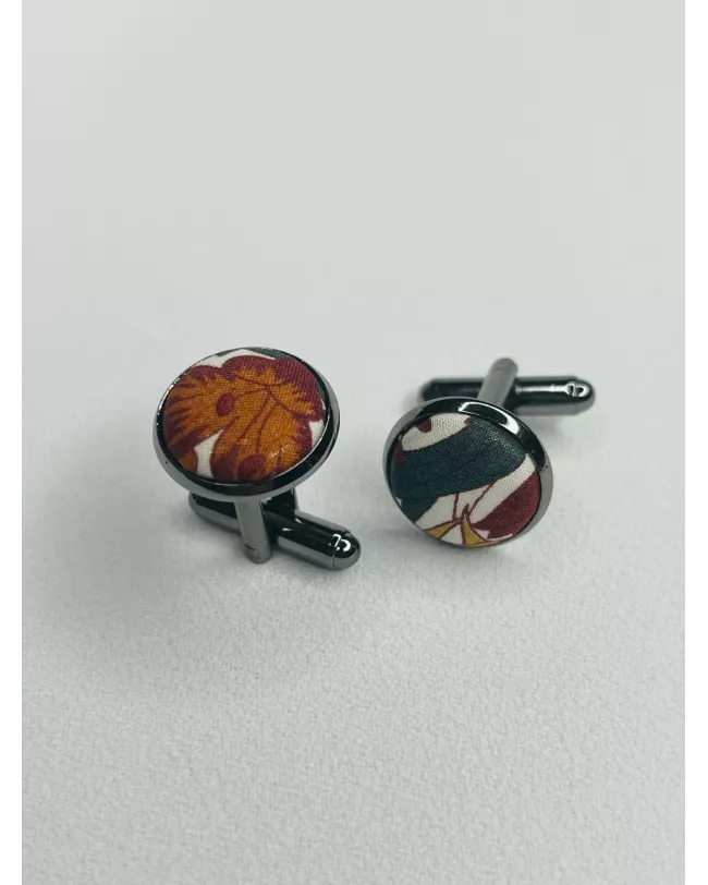 BOUTONS DE MANCHETTES TISSU LIBERTY 03