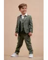 Costume Vert enfant - Costume de cérémonie enfant - Ajax Pickle 718 - Camilliano