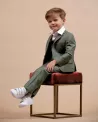 Costume Vert enfant - Costume de cérémonie enfant - Ajax Pickle 718 - Camilliano