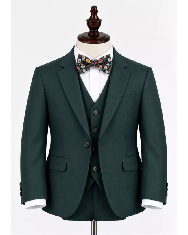 Costume Vert enfant - Costume de cérémonie enfant - Ajax Green 713 - Camilliano