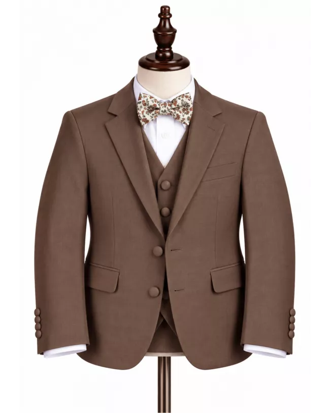Costume marron enfant - Costume de cérémonie enfant - Ajax Marron 19 - Camilliano