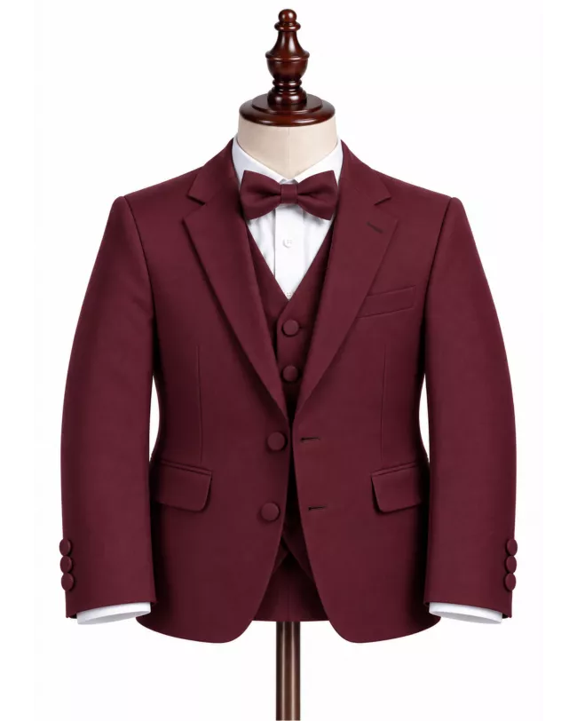 Costume Bordeaux enfant - Costume de cérémonie enfant - Ajax Bordeaux JL612 - Camilliano