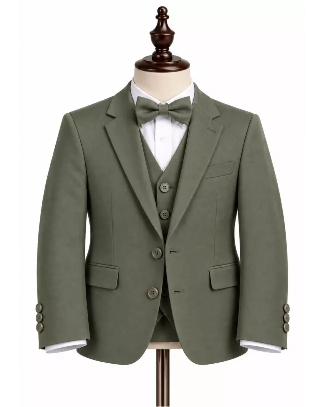 Costume Vert enfant - Costume de cérémonie enfant - Ajax Pickle 718 - Camilliano