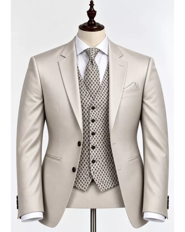 Costume Beige et motifs homme • Stenay Beige • Camilliano