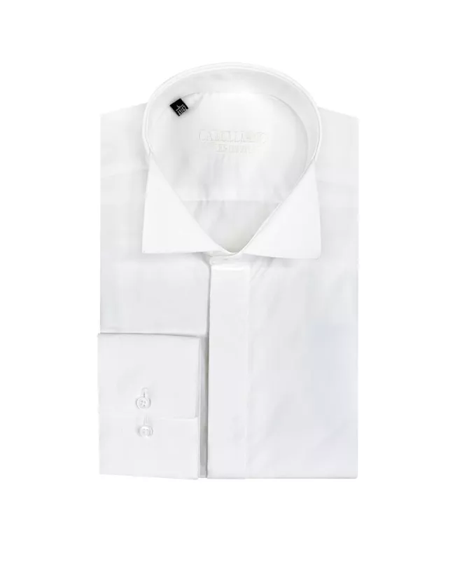 Chemise col cassée couleur blanc • Camilliano