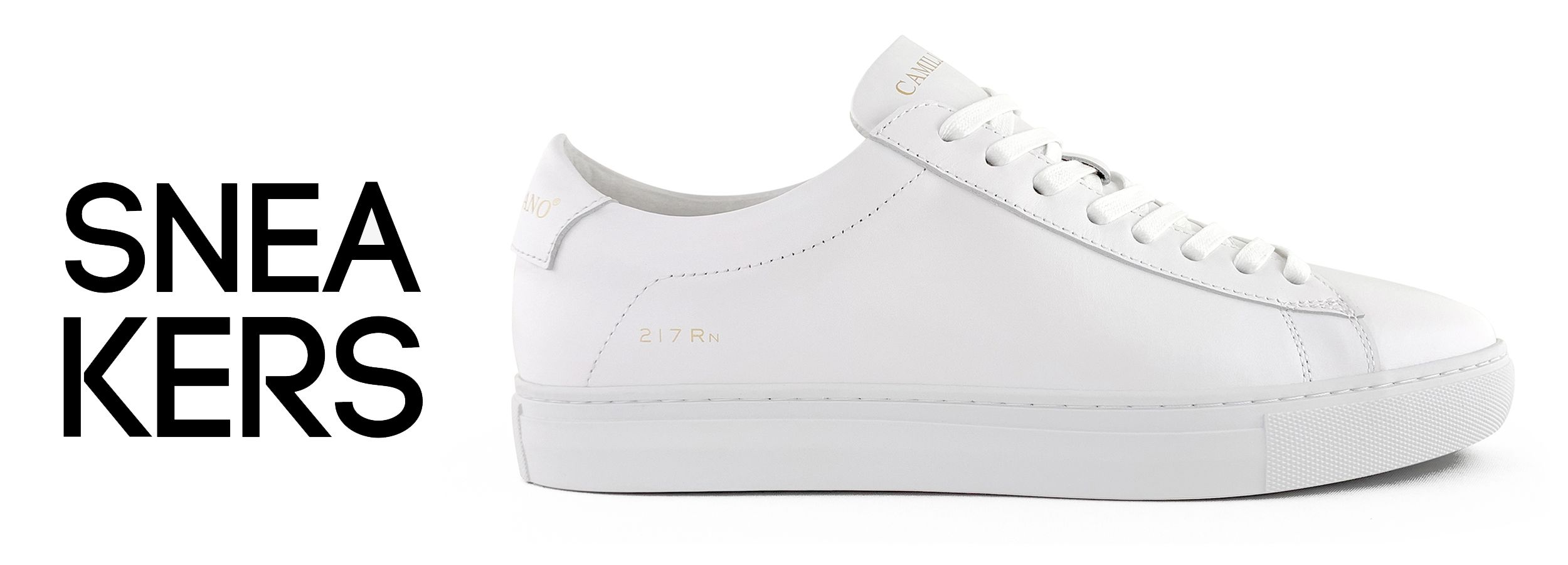 Baskets blanches, Sneakers blanches 217Rn • Camilliano