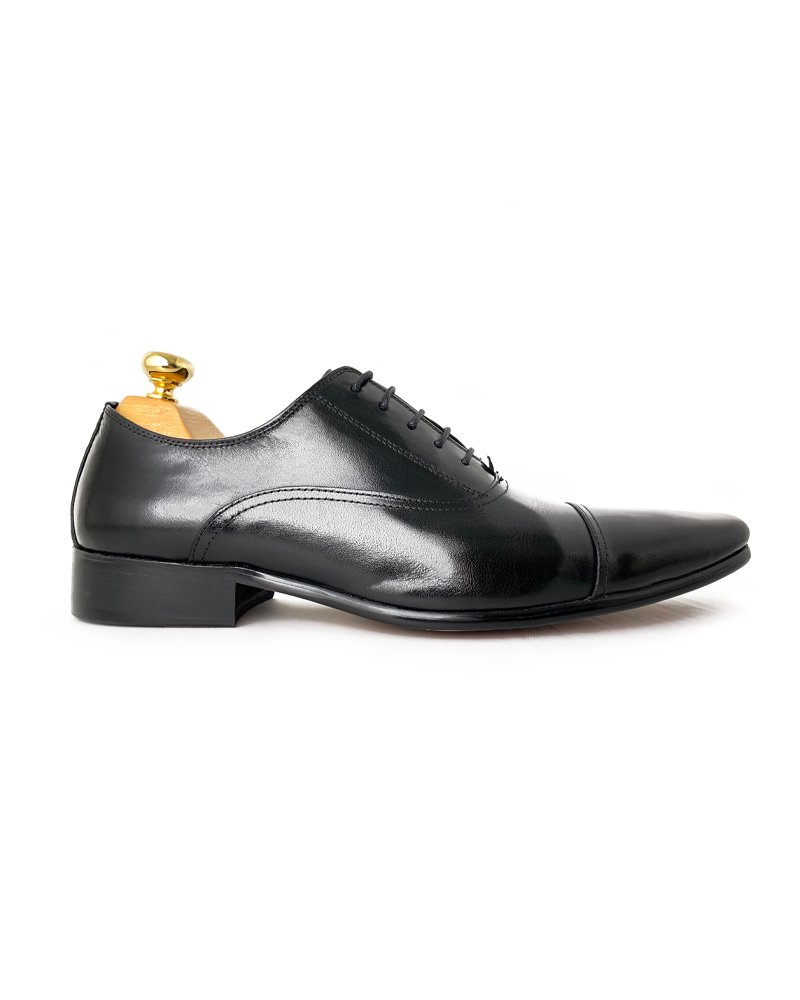 Chaussures de ville homme en cuir lisse noir