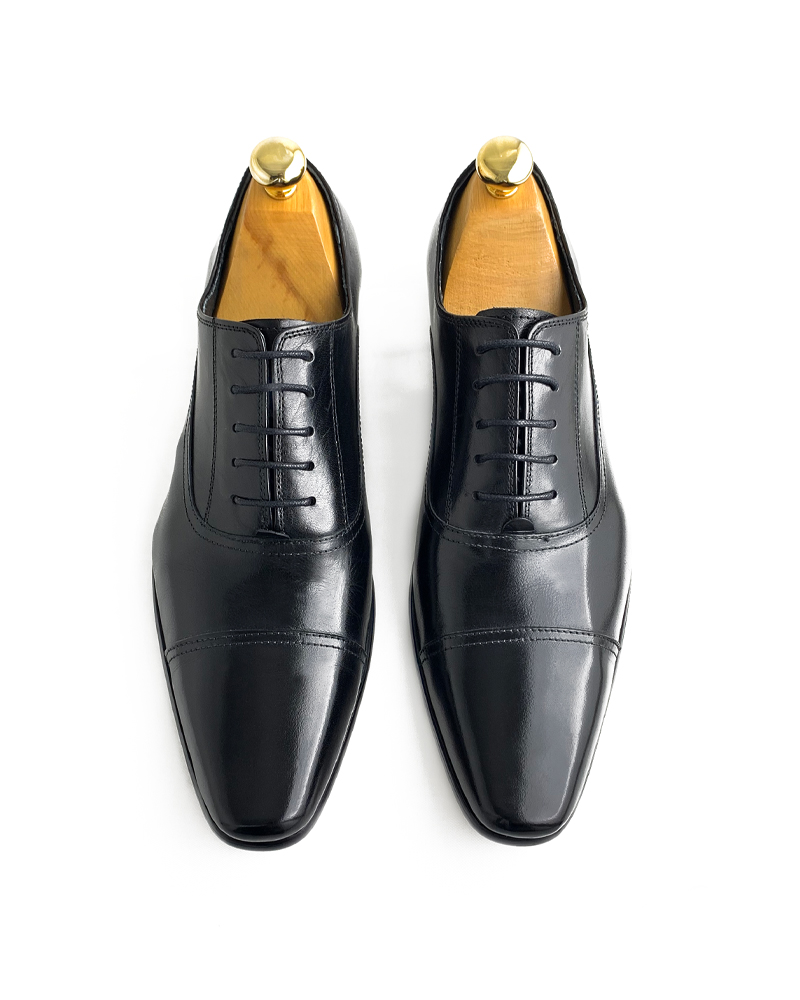 Chaussures de ville homme en cuir lisse noir