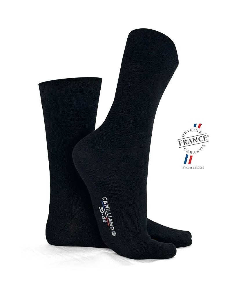 Chaussettes Coton Bio Bleues Marines