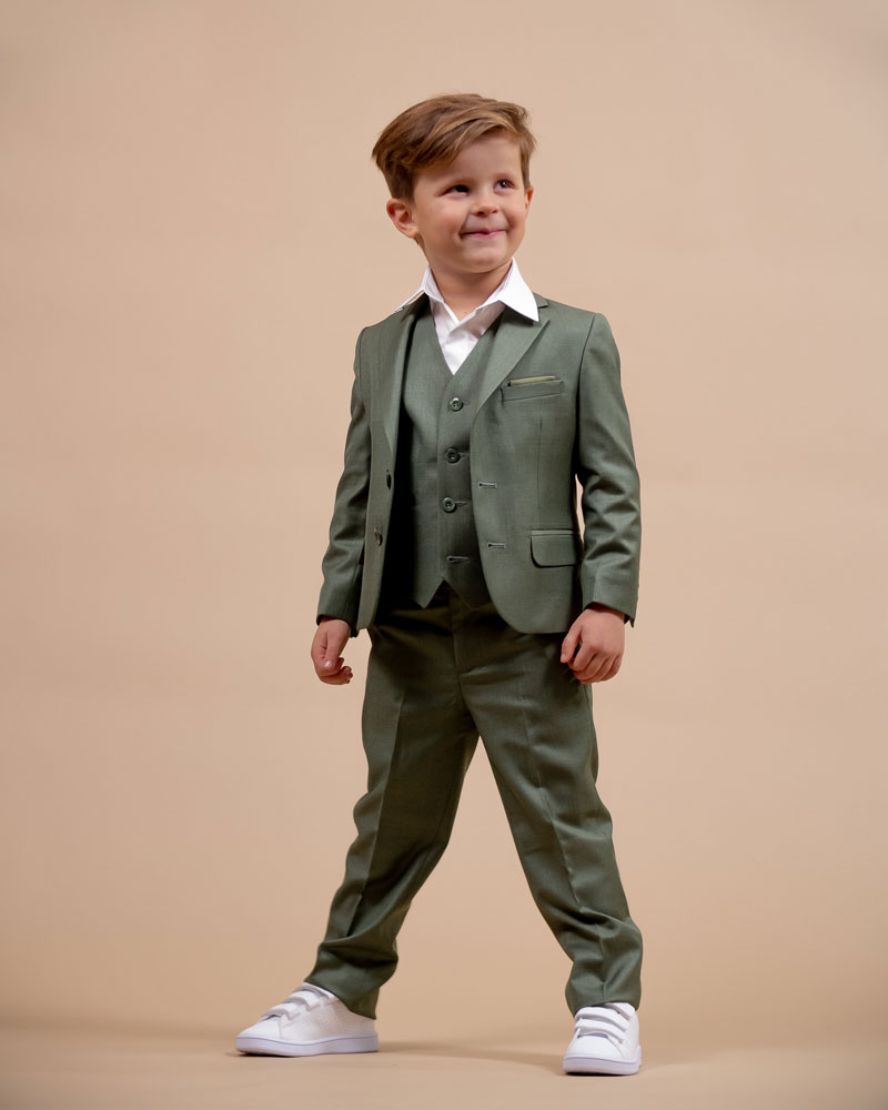 Costume enfant vert olive